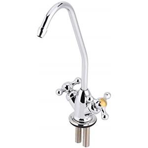 Haofy Rubinetto filtro acqua da in lega di zinco da 1/4 ``, rubinetto per acqua potabile con doppio manico Filtro per acqua potabile RO ad osmosi inversa