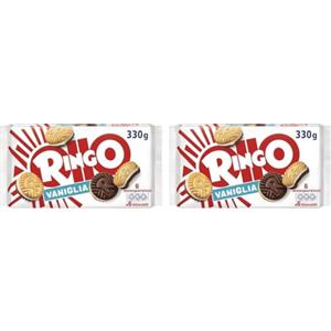 Pavesi Snack Ringo Vaniglia Formato Famiglia, Biscotti Farciti con Crema alla Vaniglia, Snack Dolce per Merenda o Pausa Studio, Confezione da 660 g