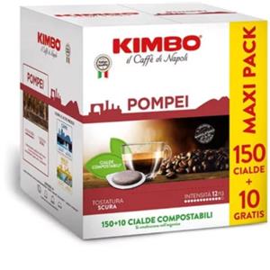 Caffè Kimbo Cialde Miscela Pompei - Cialde Compostabili Filtrocarta ESE 44mm - Caffè Kimbo