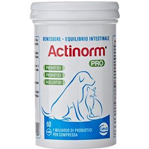 CEVA SALUTE ANIMALE SpA Actinorm Pro - Bioregolatore naturale della funzionalità intestinale per cani e gatti, 60 Compresse