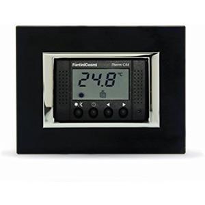 Fantini Cosmi C44 Termostato Ambiente da Incasso con Display, Nero
