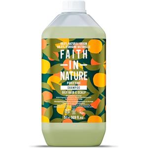 Faith in Nature Shampoo Naturale al Pompelmo & Arancia, Rinvigorente, Vegano e Non Testato su Animali, Senza SLS e Parabeni, Capelli Normali o Grassi, Flacone Ricaricabile da 5 L