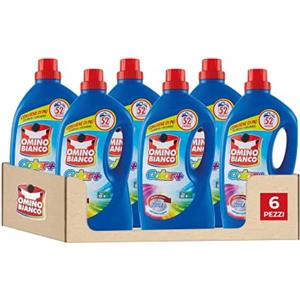 Omino Bianco - Detersivo Lavatrice Liquido Color+, 312 Lavaggi, Specifico per Capi Colorati, Tecnologia Salva i Colori e Cattura il Grigiore, 2600 ml x 6 Confezioni