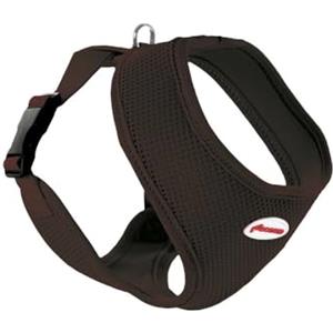 Record - Pettorina Fast Dog - Realizzata in Nylon Morbido, Flessibile e Traspirante - Aggancio per Guinzaglio in Metallo - Colore Nero - Taglia S - Circonferenza 28-33 cm