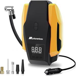 Motorenbau Compressore Aria Portatile Auto 12V 150PSI, LCD in Tempo Reale, Pressione Preimpostata e Spegnimento Automatico, Mini Compressore Portatile per Auto, Motos e Biciclette