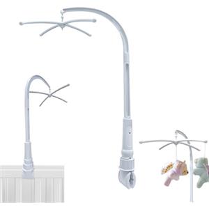 jinminamz Supporto Giostrina Culla, Giostra Culla Neonato, Il Giostrina Lettino Neonato Può Essere Ruotato Liberamente per Appendere Carillon, Campane a Vento, Campanelli da Letto, Rilassanti E Sonnolenti