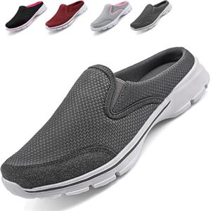 Acfoda Zoccoli Donna Sabot Uomo Estive Antiscivolo Traspiranti Ciabatte Comode Giardino Spiaggia Pantofole Leggero Mesh Scarpe da Casa Piscina con Plantare Estraibile Rosso 41
