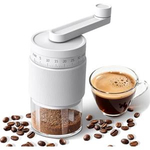 Rodison Macinacaffè manuale con 35 impostazioni esterne regolabili, macina caffè portatile con macina in ceramica e capacità di 30 g per Aeropress, Espresso, Pour Over, French Press, Moka
