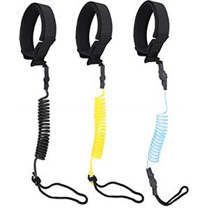 Tbest Attache Pied Paddle,Guinzaglio Tavola da Surf Stand Up Paddle Board Guinzaglio, Surf Surf Paddle Gamba Corda Bordo Arrotolato Spring Leg Foot Rope Nero/Giallo/Blu(Giallo)