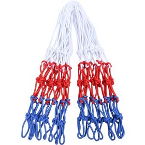 wilcractk 2 Pezzi Rete Canestro Basket Esterno con Retina in Polipropilene Cavo Colorata Compatibile con Canestri Standard per Interno Esterno Gioco Allenamento Adulti Bambini