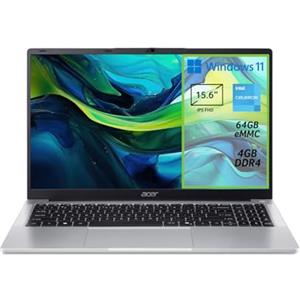 Acer Aspire Lite AL15-32P-C9QZ PC Portatile, Notebook, Processore Intel Celeron N4500, RAM 4 GB DDR4, eMMC 128 GB, Display 15.6 FHD IPS, Scheda Grafica Intel UHD Graphics, Windows 11 Home in S mode