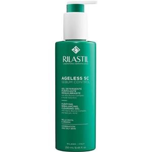 Rilastil Ageless SC Sebum Control Gel Detergente Purificante Riequilibrante 250 ml con Alfa Bioma Complex e Acido Salicilico