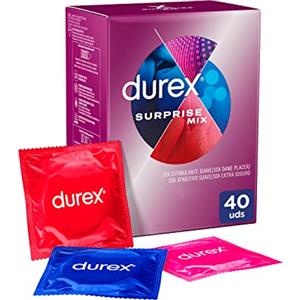 Durex Surprise Me Preservativi Assortiti, 40 Profilattici