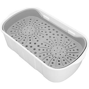 GLOGLOW Secchio Autopulente per Scopa Elettrica, Base Allargata, in ABS, per Casa e Ufficio