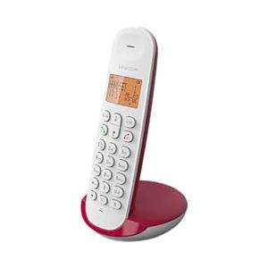 Logicom - Iloa 150 - Telefono Cordless - DECT - Senza Segreteria Telefonica - Compatibile con Box Internet - Autonomia Lunga - Funzione Vivavoce - Lampone