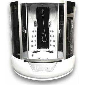 GRAFICA MA.RO S.R.L. VASCA BAGNO IDROMASSAGGIO CON CABINA MODELLO MONTECARLO 150 X 150 cm DOCCIA ANGOLARE SPA NUOVA