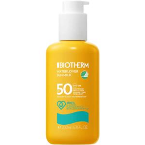 Biotherm Waterlover Sun Milk SPF 50 - Latte Solare Idratante per Viso e Corpo, 200 ml, Resistente all'Acqua e Biodegradabile