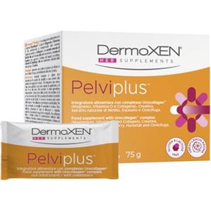 DermoXen Integratore Vie Urinarie Donna con Mirtillo Rosso. Per Incontinenza Urinaria da Menopausa, Post Parto, Stress. Rinforza Pavimento Pelvico con Collagene, Magnesio e Vitamina D. 30 bustine