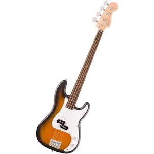 Fender Squier by Fender Debut Collection Precision Bass - Basso Elettrico, Tastiera in Laurel, Sunburst 2 Colori, Battipenna Bianco, adatta per Principianti