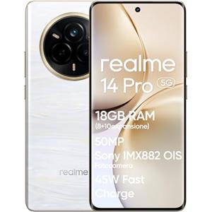 realme 14 Pro 5G Smartphone, 8+256GB, Fotocamera Sony IMX882 OIS da 50MP, Dimensity 7300, Display Curvo 120Hz, Impermeabile IP69, Batteria 5260mAh, Ricarica Rapida 45W SUPERVOOC, Beige
