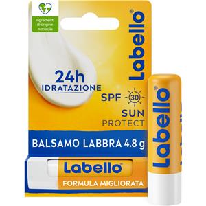 Labello Sun Protect Balsamo Labbra SPF30 5,5 ml - Idratazione 24 ore con Cera d'Api e Oli Naturali