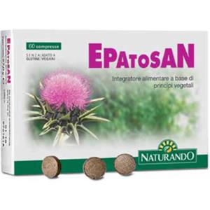 Naturando Epatosan - Integratore Alimentare per la Salute del Fegato con Carciofo e Cardo Mariano - 60 Compresse