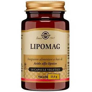 Solgar Lipomag - Integratore Alimentare a Base di Acido Alfa-Lipoico in 30 Capsule Vegetali