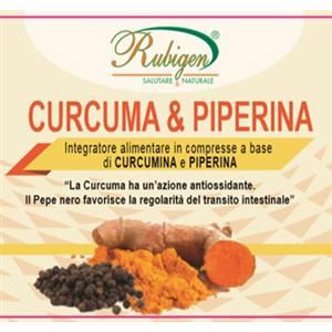 NATUR-FARMA Srl Curcuma & piperina rubigen 120 compresse da 500 mg - RAIHUEN - 975699644