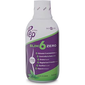 Bios Line Ultra Pep Slim 6 Zero Tè Verde 500 ml - Integratore per la Perdita di Peso Senza Zuccheri