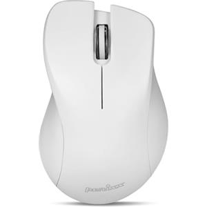 Perixx PERIMICE-621W Mouse ergonomico senza fili - Clic silenzioso con design verticale - Compatibile con PC desktop e laptop - Connessione wireless a 2,4 GHz fino a 10 m - Bianco
