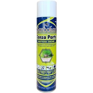 Sandokan, Zanza Party Insetticida Spray Zanzare Giardino 600 ml, Antizanzare per Esterno Potente con Valvola Jet, Azione Abbattente Rapida 10 Minuti contro Zanzara Tigre, Mosche e Cimici