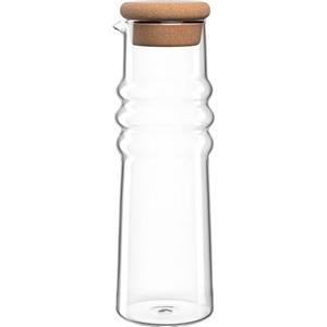 LEONARDO HOME Caraffa SOLE - 4 pezzi - caraffa in vetro con tappo in sughero - elegante brocca d'acqua - design tattile - con beccuccio - per acqua e succo - effetto senza tempo - altezza 26,5 cm