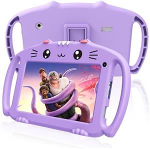 VESWWE Tablet per Bambini 7 Pollici Android Tablet Bambini con WiFi Quad Core 32GB ROM Controlli Parentali Applicazioni Educative 3 a 12 anni Ragazza Ragazzo (Viola)