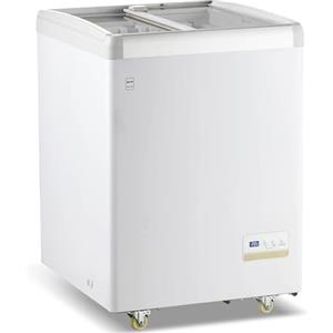 METRO Professional Vetrina Congelatore a Pozzetto GICC1108, 120L, 2 Cestelli, 4 Ruote, Funzione di Congelamento Rapido, Serratura