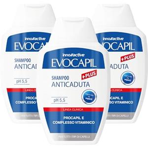 Evocapil Shampoo Anticaduta - 3 × 300 ml - Biotina, Cheratina & Procapil - Cura intensiva per cuoio capelluto - Ideale dopo trapianto capelli