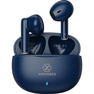 ZIPFORCE Auricolari True Wireless, Cuffie intrauricolari Bluetooth 5.3 4 microfoni ENC Chiamata chiara, Touch Control 40 tempi di riproduzione, TWS impermeabile IPX5, Auricolari leggeri