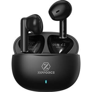 ZIPFORCE True Wireless Earbuds, in-Ear Bluetooth 5.3 Headphones 4-Mics ENC Clear Call, Bluetooth Earbuds Touch Control 40 Playtime, IPX6 Waterproof TWS, Light-Weight Earphones