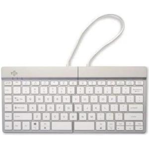 R-go tools Tastiera ergonomica R-Go Split Senza filo Bluetooth QWERTY Bianco/Argento [RGOSBITWLWH]
