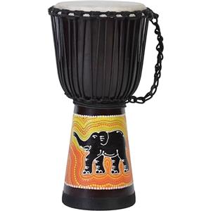 Ciffre 30cm tamburo djembe professionale bongo drum bush drum percussioni motivo elefante Africa style - (per bambini in età da scuola materna)