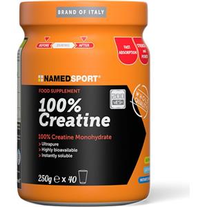 Named Sport Creatina Monoidrato Micronizzata 100% - 250 g, Assorbimento Rapido e Massima Biodisponibilità