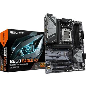 Gigabyte Scheda madre GIGABYTE B650 EAGLE AX - CPU AMD Ryzen della serie 9000, VRM 12+2+2 fasi, fino a 7600MHz DDR5 (OC), 1xPCIe 5.0 + 2xPCIe 4.0 M.2, LAN GbE, WIFI 6E, USB 3.2 Gen 2