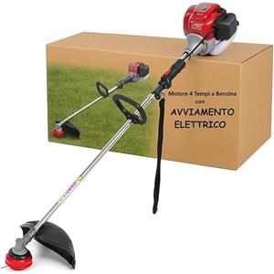 GrecoShop Decespugliatore Tagliaerba a Benzina 4 Tempi 35,8cc con AVVIAMENTO ELETTRICO, Potente, Affidabile, Facile da Avviare per chi non vuole affaticarsi con accensione a mano, per giardini e terreni