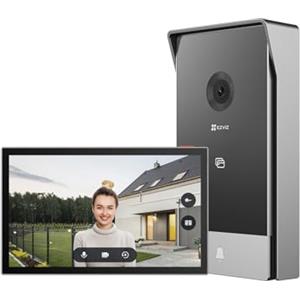 EZVIZ HP5 Videocitofono Connesso, 7 Pollici Touch Monitor, 2 fili, Visione Notturna, Apertura da remoto, Full HD, Apertura RFID, Impermeabile, Dual Band