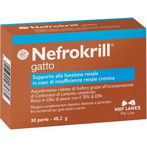 N.B.F. LANES Nefrokrill Gatto - Supporto Renale - 30 Perle