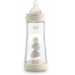Chicco Biberon Anticolica Perfect 5 Flusso Veloce 300 ml Beige