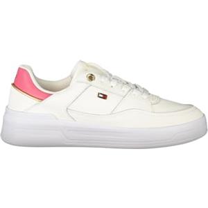 Tommy Hilfiger Donna Sneakers da Runner Essential Basket Profilo Basso, Bianco (Ancient White/Heritage Pink), 36