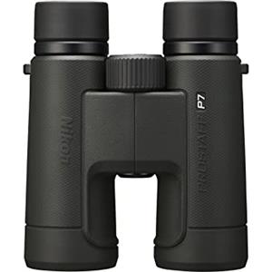 Nikon Prostaff P7 - Binocolo 8 x 42, compatto, impermeabile, antiappannamento, corazzato in gomma, rivestimento idrorepellente, oleorepellente e bloccaggio delle diottrie, modello ufficiale Nikon USA