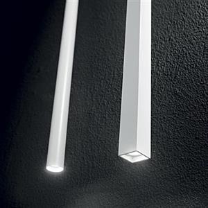 Ideal Lux Lampada a Sospensione Ultrathin SP D100 Round Bianco - 1 Luce, Metallo e Cavo in Tessuto