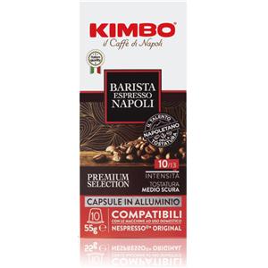Caffè Kimbo Capsule NAPOLI Espresso Barista - Nespresso Capsule Compatibili in Alluminio - Caffè Kimbo