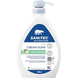 Sanitec Crema di sapone Luxor Green Aloe - 1 L - idratante e delicato con glicerina